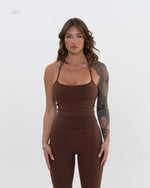 The Aura Tank Top - Brown - front - restored original