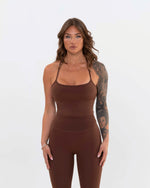 The Aura Tank Top - Brown - front
