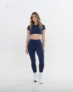The Sculpt Legging - Navy Blue - front