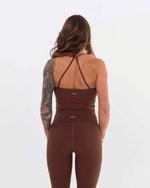 The Aura Tank Top - Brown - back