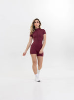Jumpsuit - Short Sleeve-Shorts with Cutout