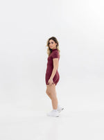 Jumpsuit - Short Sleeve-Shorts with Cutout