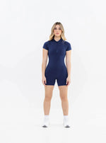 Jumpsuit - Short Sleeve-Shorts with Cutout